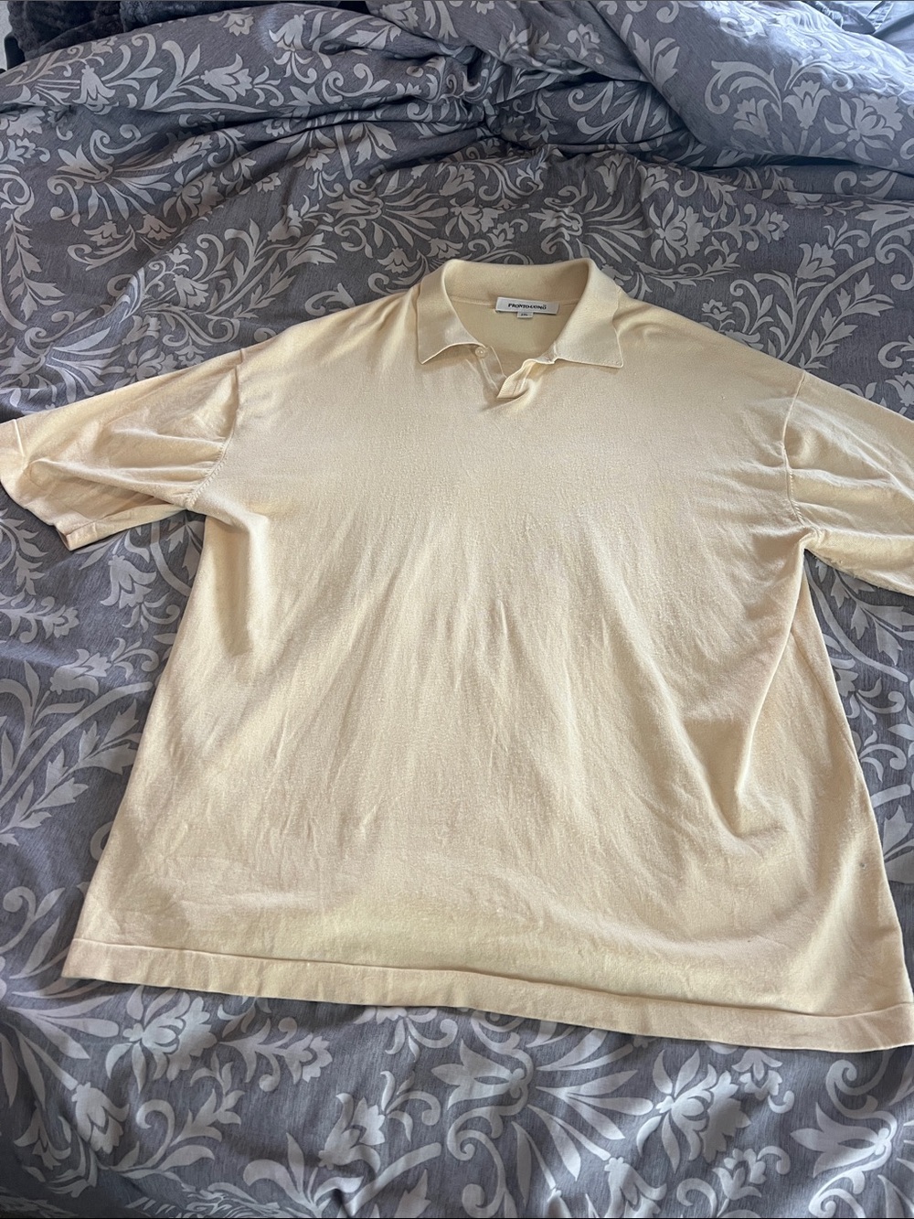 Pronto Uomo Pale Yellow Short-Sleeve Polo